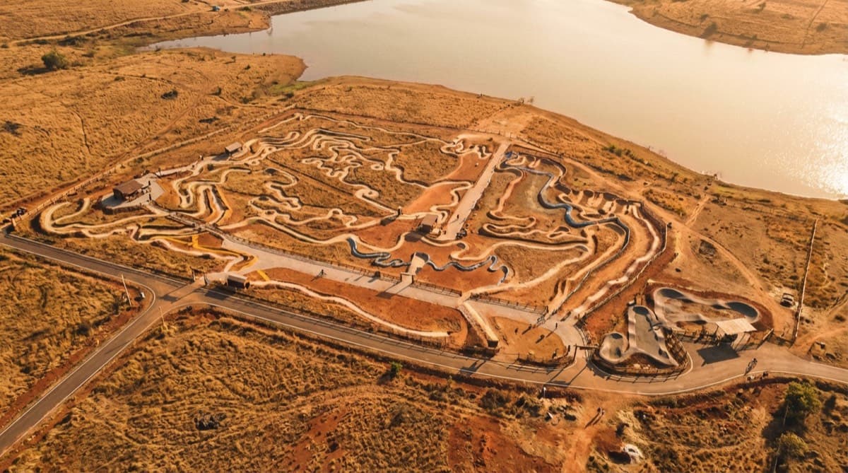 Aerial view of trails
